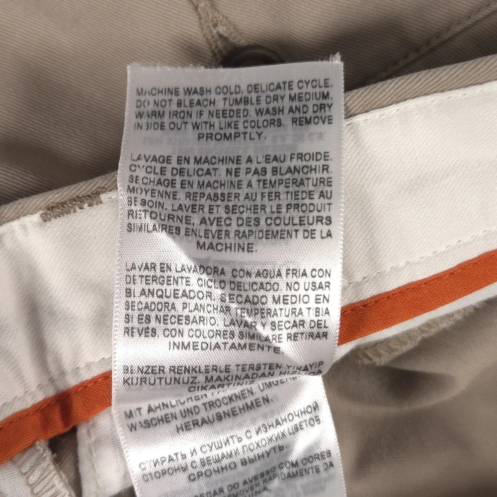 Dockers D3 Mens 34x30 Beige Khaki Flat Front Casual Chino Pants School